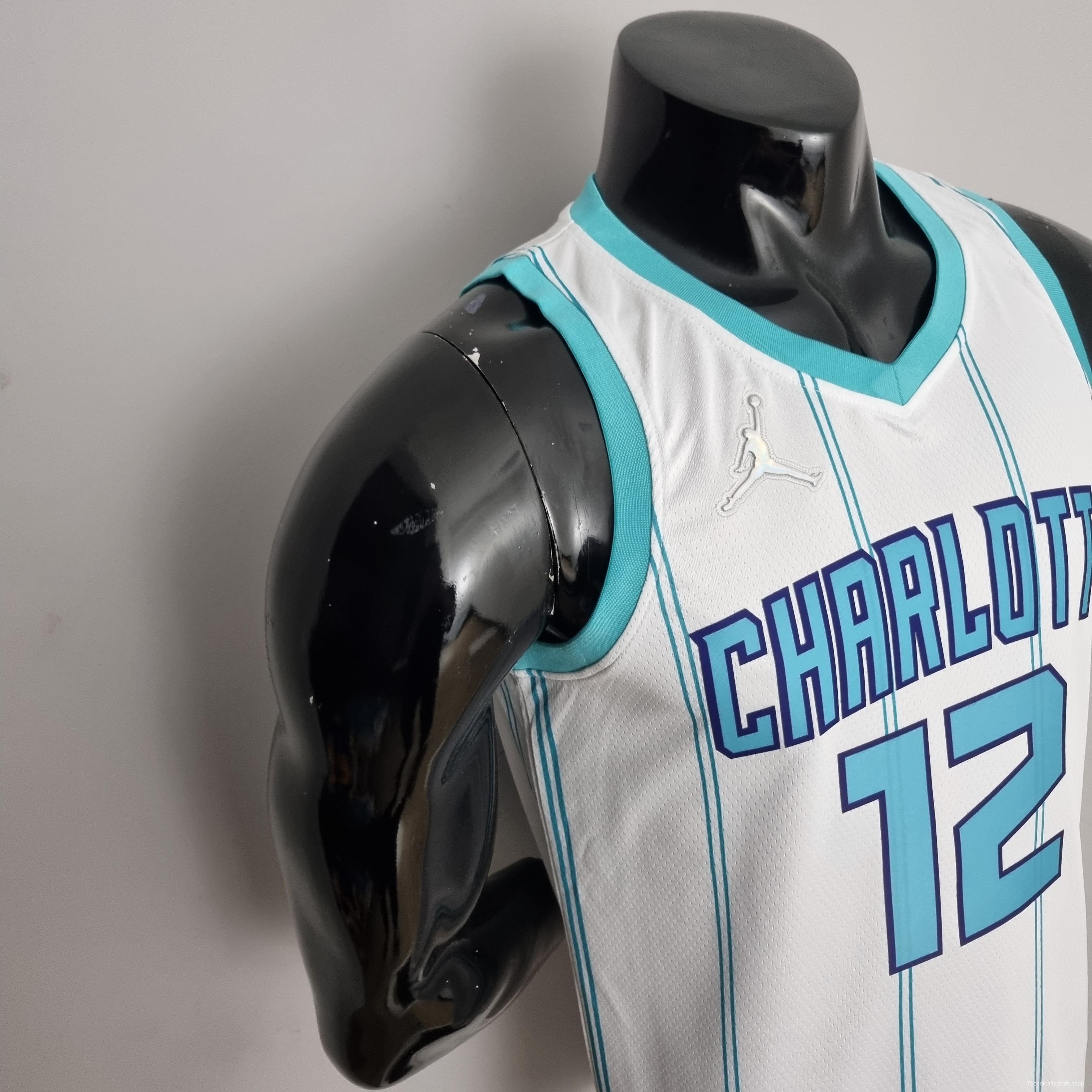 75th Anniversary Oubre #12 Charlotte Hornets White NBA Jersey