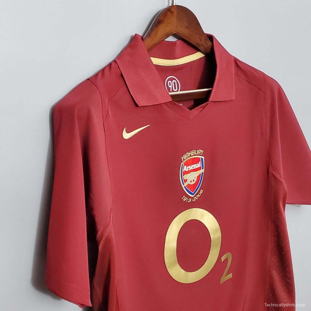 Retro 05/06 Arsenal home Soccer Jersey