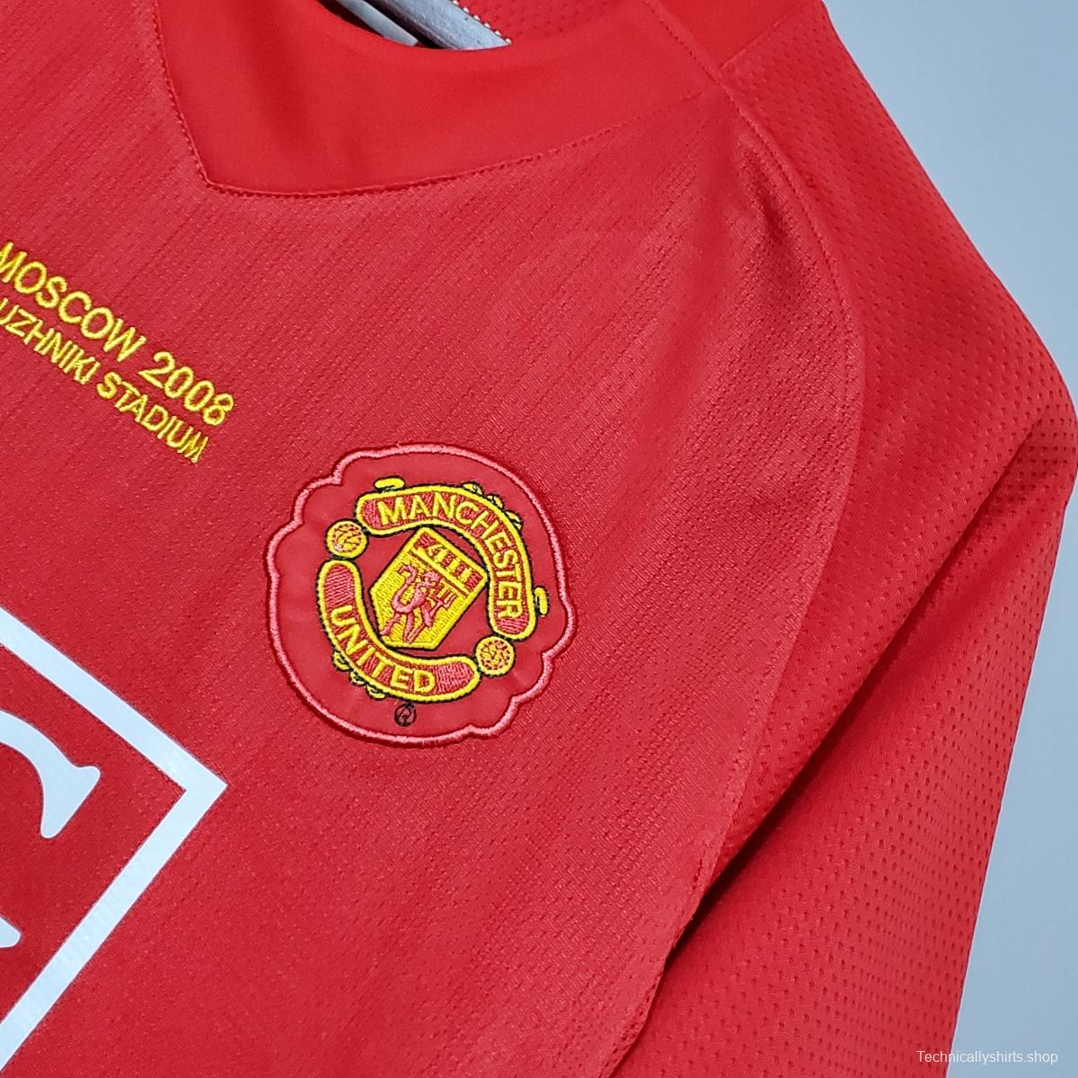 Retro 07/08 Manchester United Champions League version home Soccer Jersey