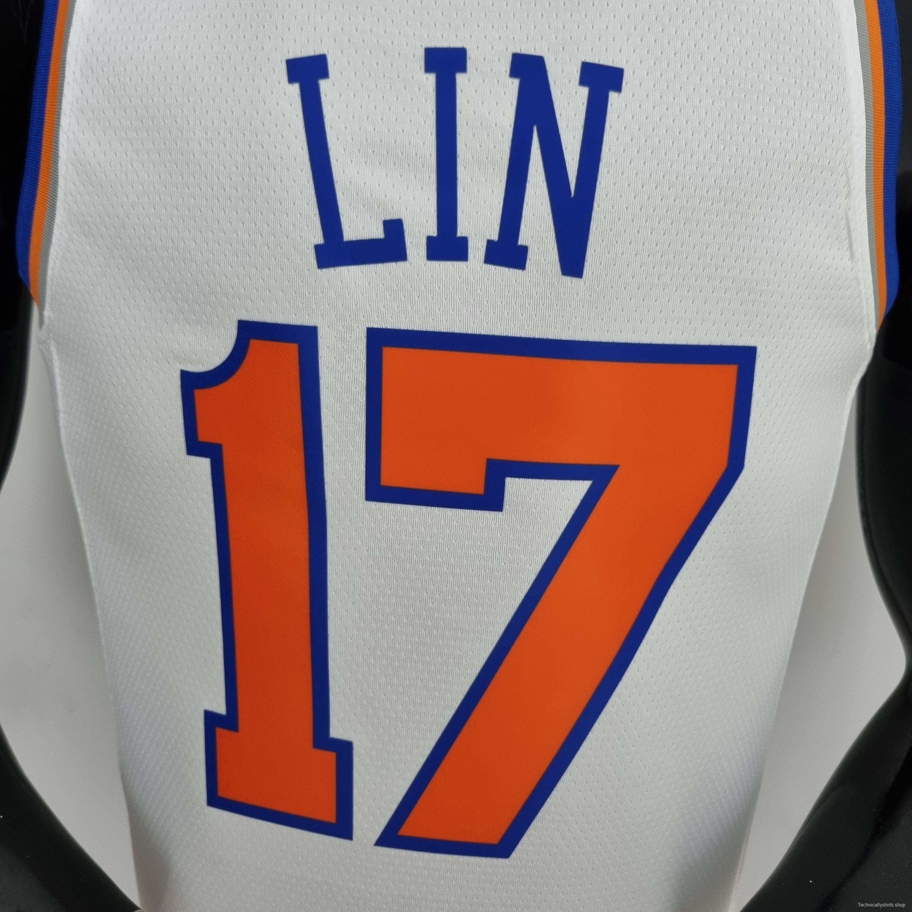 75th Anniversary Lin #17 New York Knicks White NBA Jersey