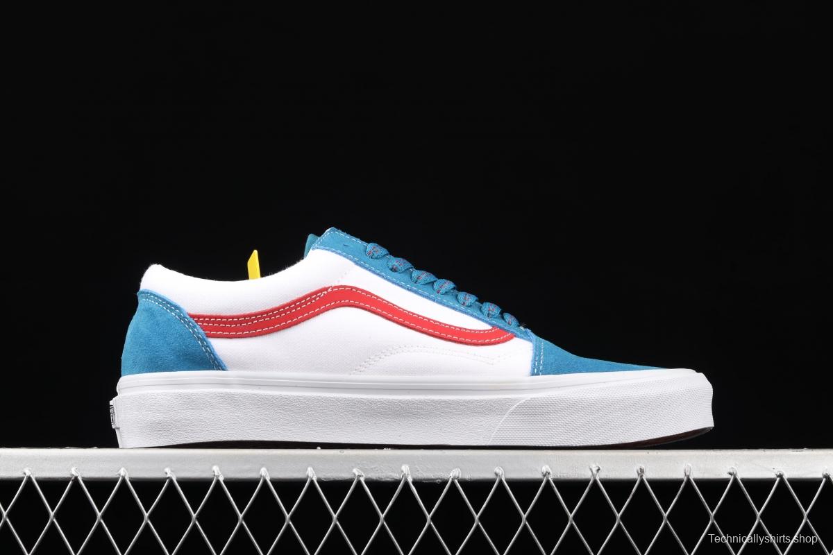 Vans Old Skool white and blue canvas board shoes VN0A38G19XG