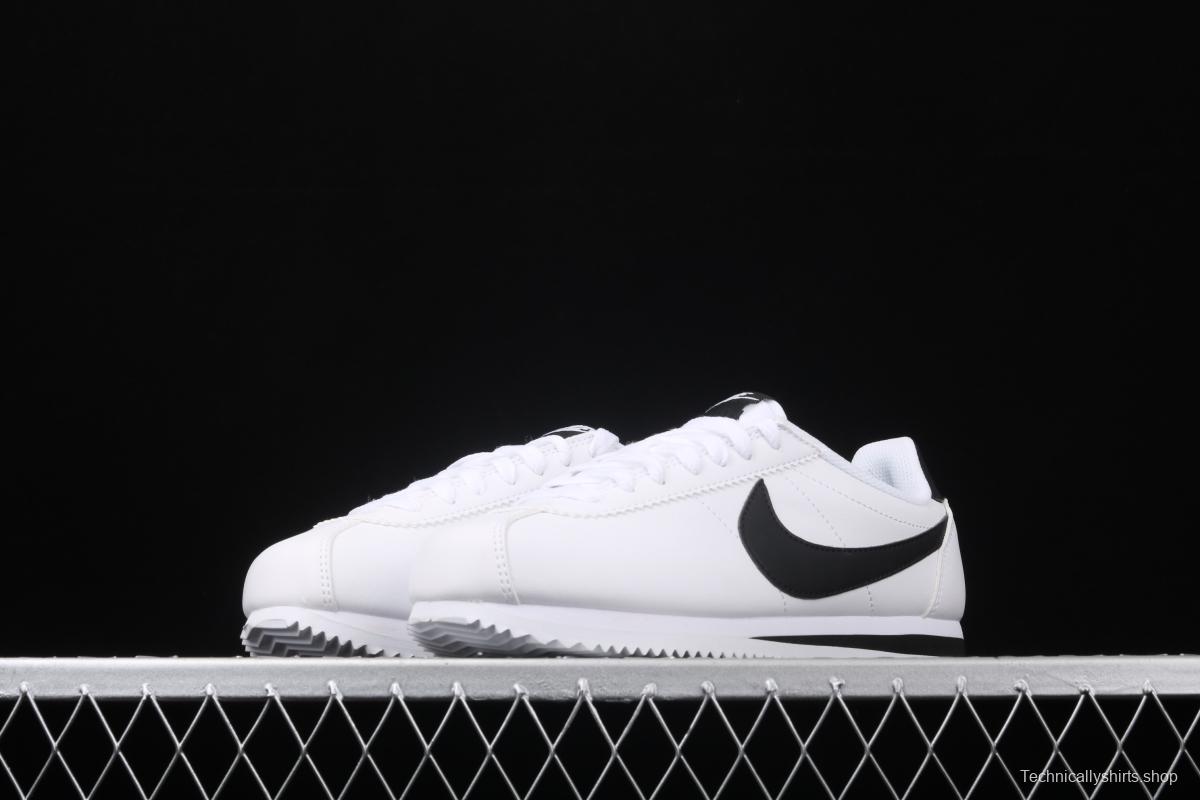 NIKE Roshe QS evergreen classic white and black leather soft foam shoes 807471-101