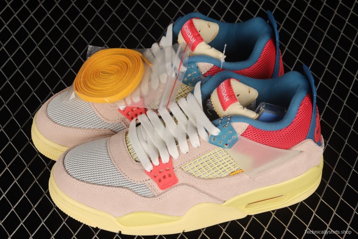 Union La x Air Jordan 4 Retro Alliance Pink Blue Cavaliers DC9533-800