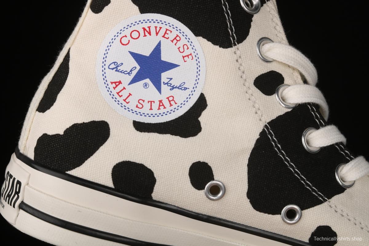 Converse 21ss All Star US Cow Spot Japanese Converse vintage cow pattern high upper shoes 1SC563