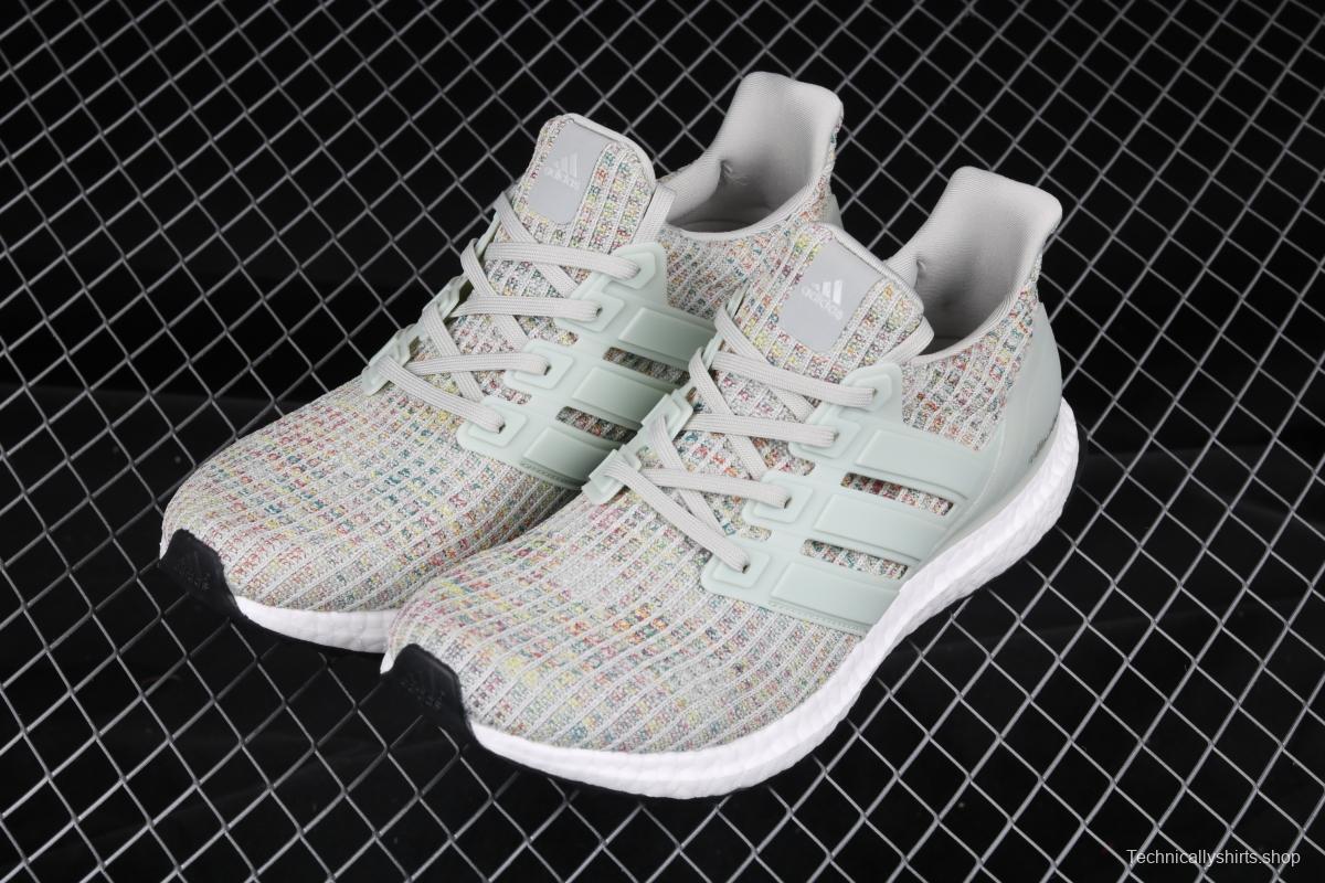 Adidas Ultra Boost 4.0 Grey Multicolor CM8109 Das fourth generation knitted striped mint gray UB