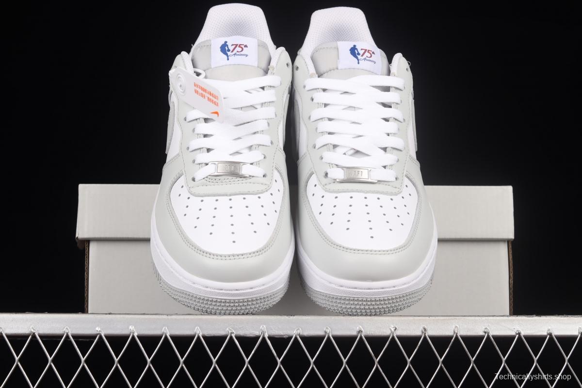 NIKE Air Force 1x07 Low gray-and-white color matching low-top casual board shoes AA6902-201