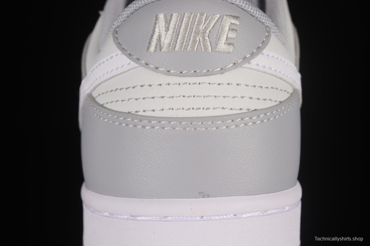 NIKE DUNK Low Retro Grey White Cool Grey Color Matching SB Buckle Rebounds Fashion Casual Sneakers DJ6188-001