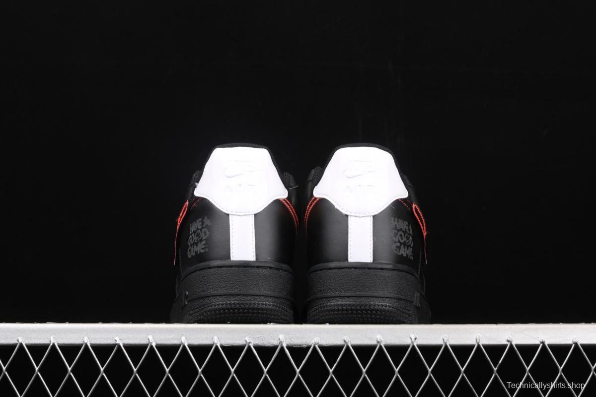 NIKE Air Force 11607 LV8 Good Game video game limits black dazzling laser Velcro low upper board shoes DC0710-101,