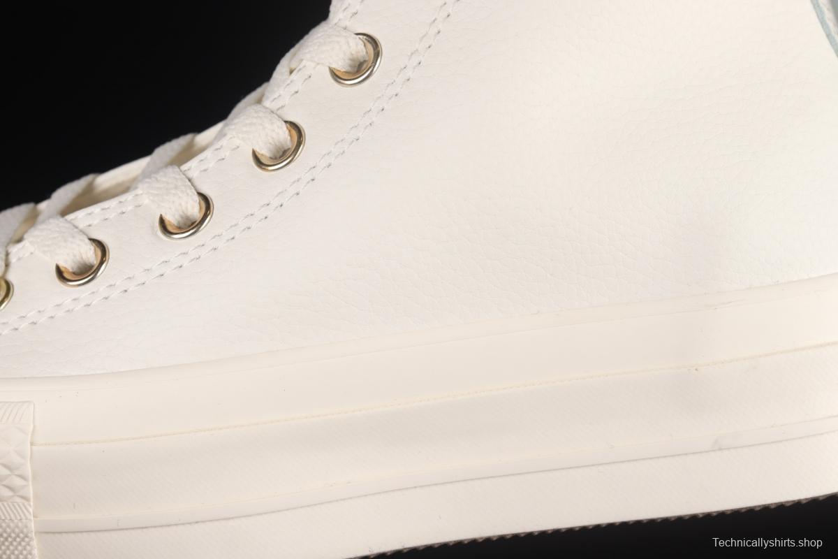 Converse Converse vanilla gold foil ice cream heightened thick soles and high upper canvas shoes 572574C