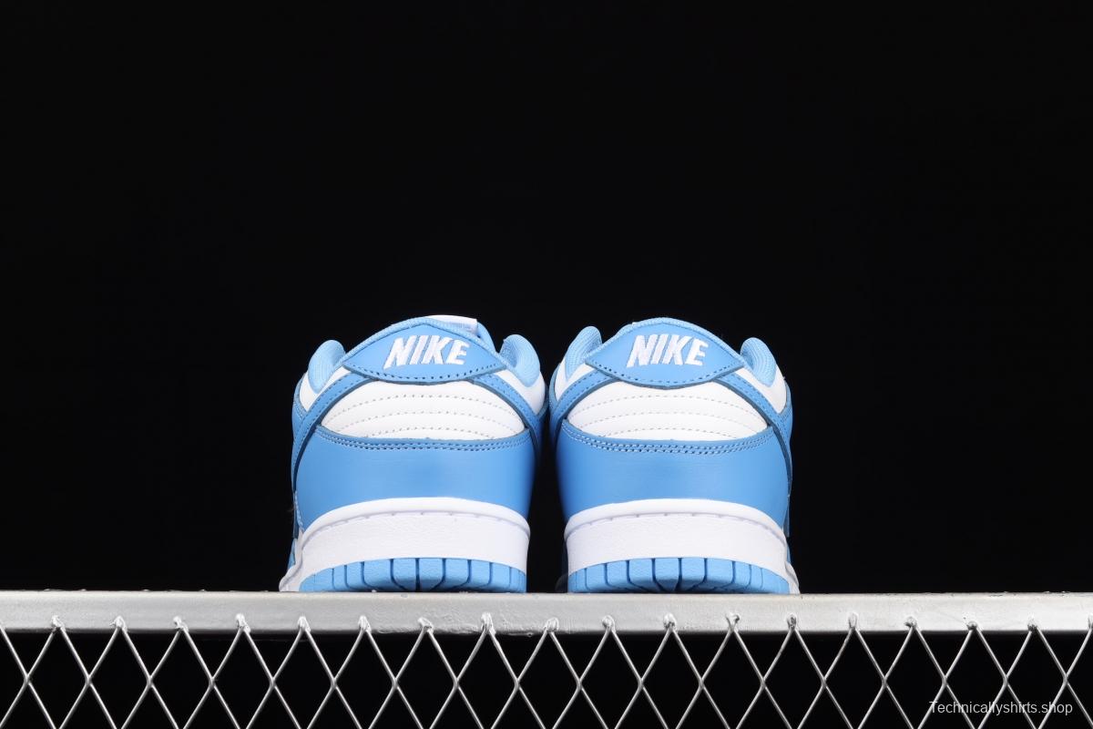 NIKE DUNK Low University Blue White Blue North Carolina White Blue Slam Dunk Series low side Leisure Sports Skateboard shoes DD1391-102