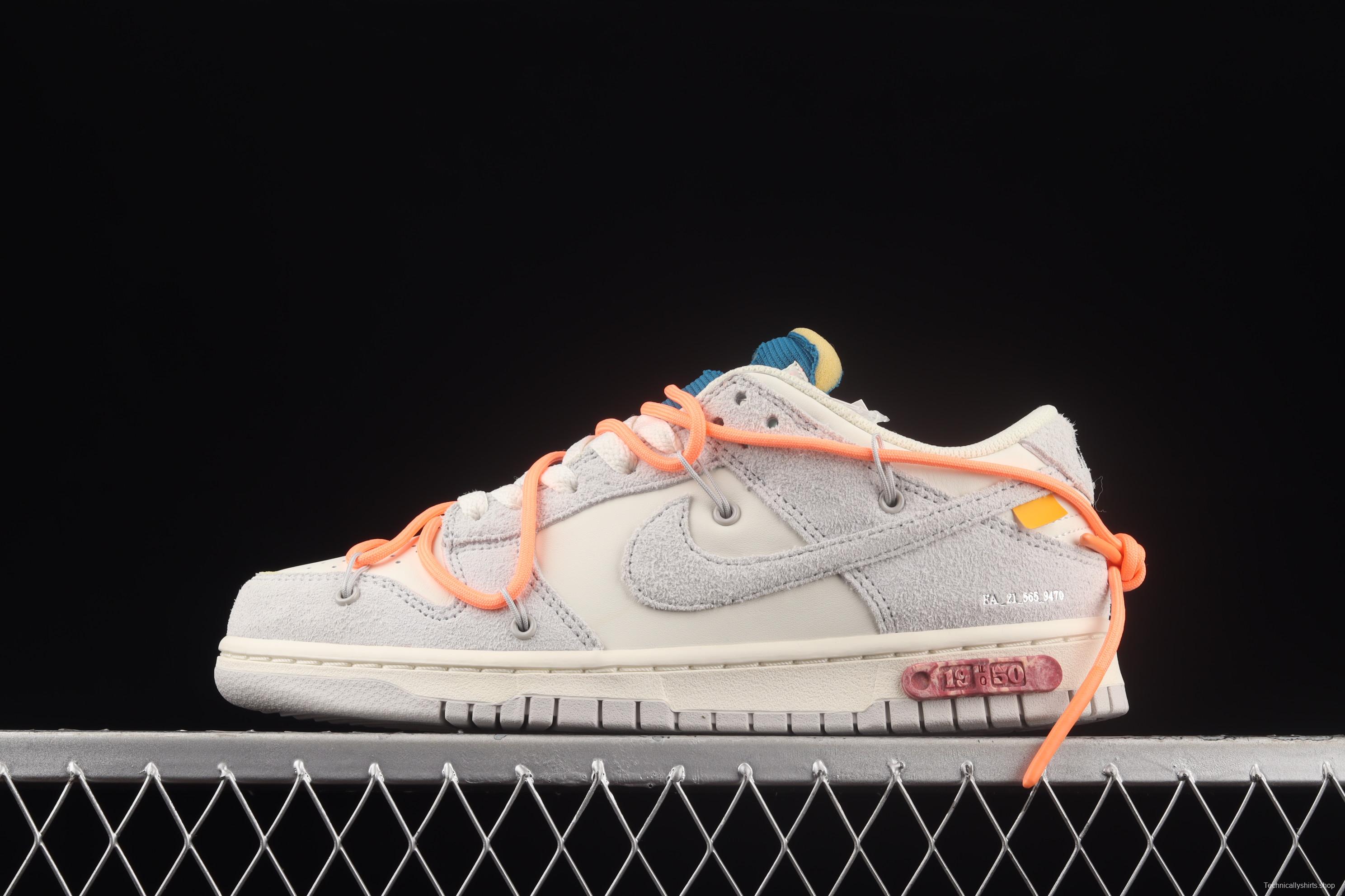 OFF-White x NIKE DUNK Low OW suede SB buckle rebound fashion casual board shoes DJ0950-119