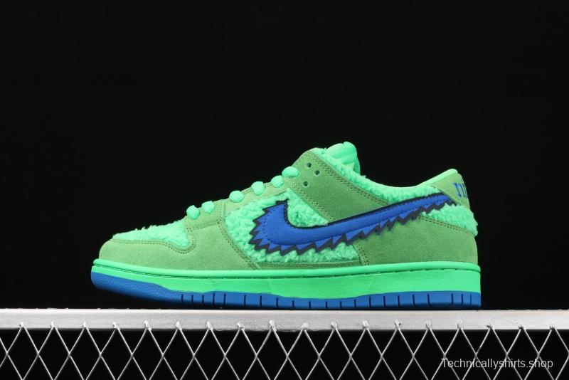 Grateful DeAdidas x NIKE SB DUNK Low Yellow Bear joint style green and blue bear sports skateboard shoes CJ5378-300