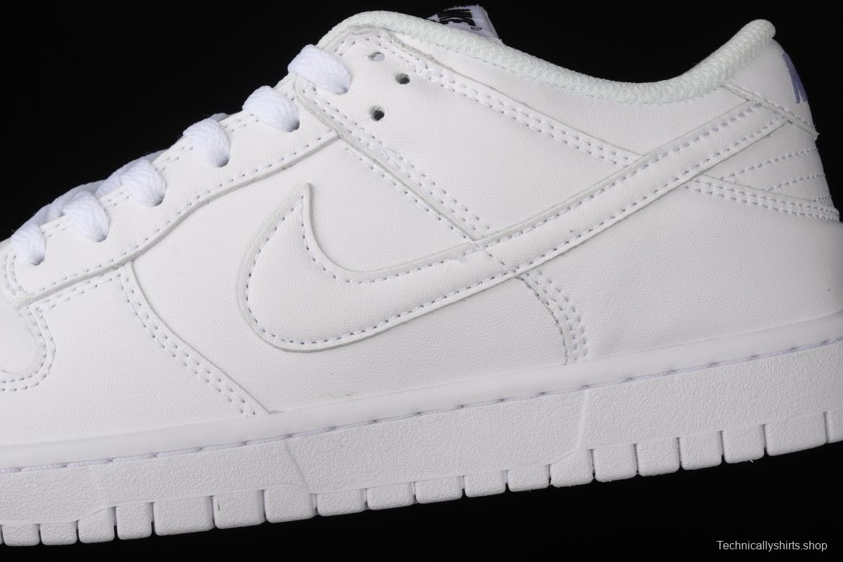 NIKE SB DUNK Low Prm pure white color SB buckle rebound fashion leisure board shoes DD1503-109