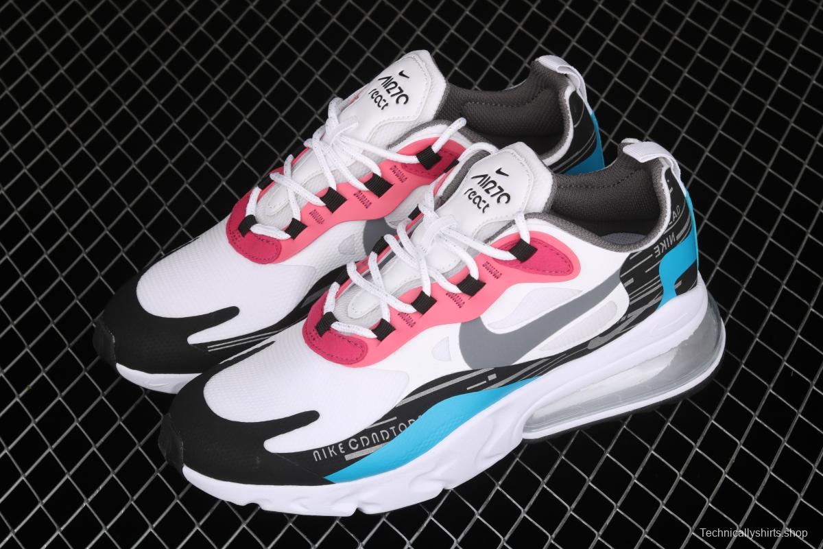 NIKE Air Max 270React new high-frequency mesh function half-palm air cushion running shoes DA4303-100