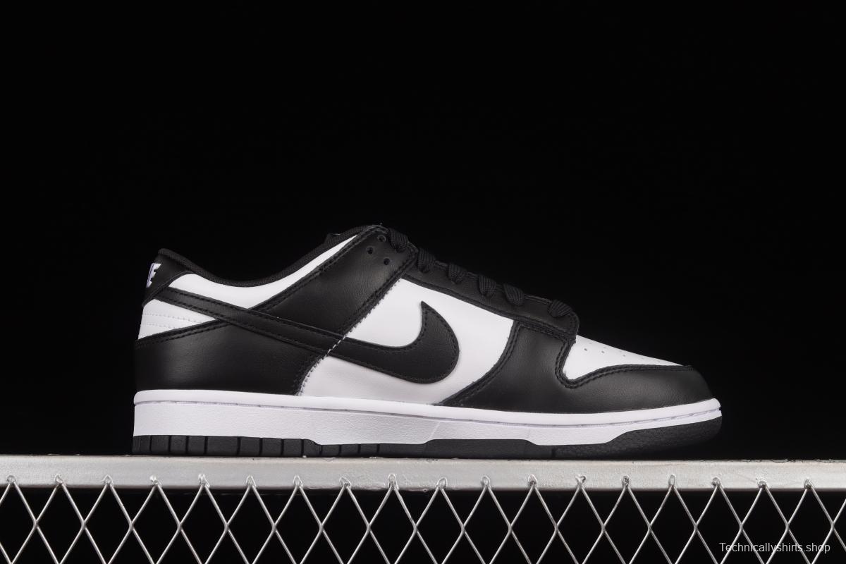 NIKE SB DUNK Low prm black and white panda SB buckle broken backboard fashion casual shoes DD1391-100