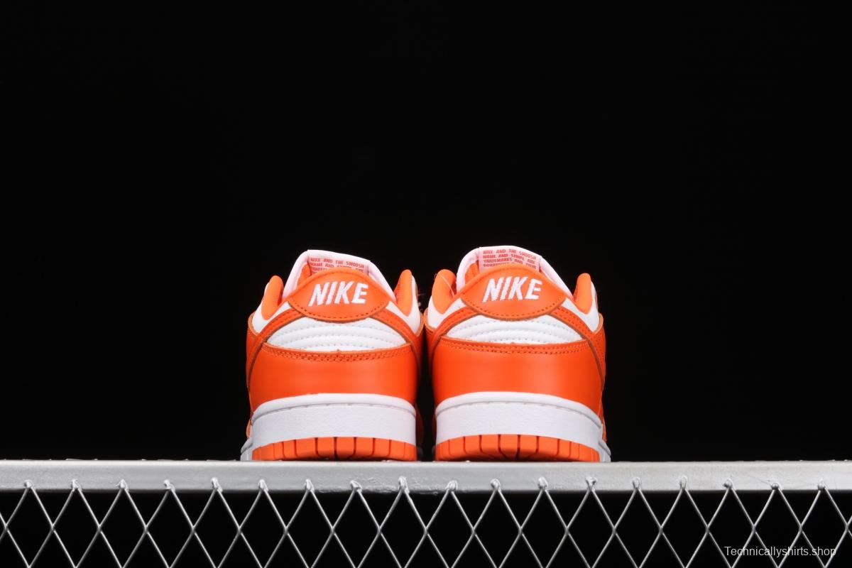 NIKE SB DUNK Low Pro Syracuse White Orange head and low Top Leisure Board shoes CU1726-101