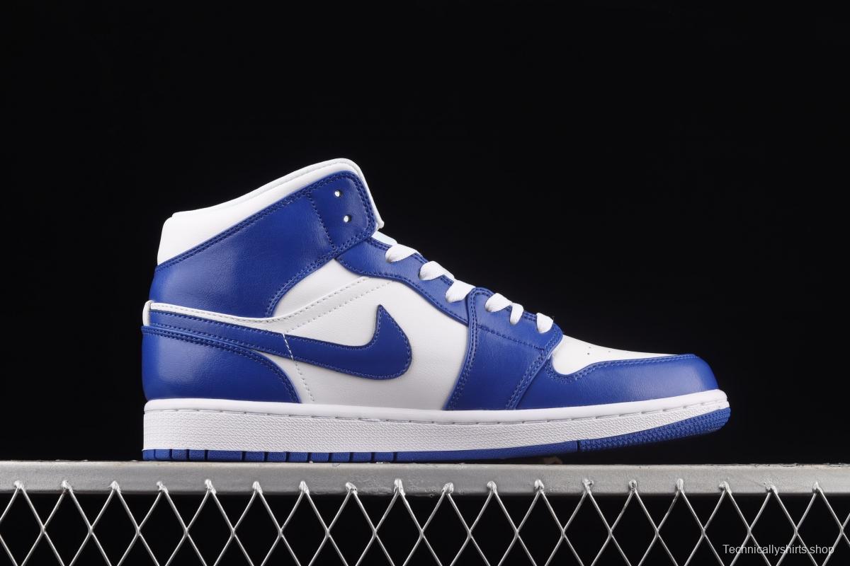 Air Jordan 1 Mid blue Zhongbang basketball shoes BQ6472-104