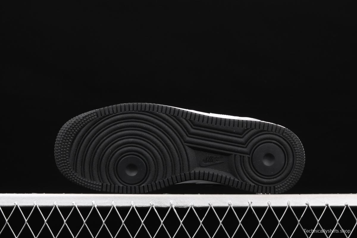 NIKE Air Force 1x07 Low black and white deconstruct low-top casual board shoes DD7113-100