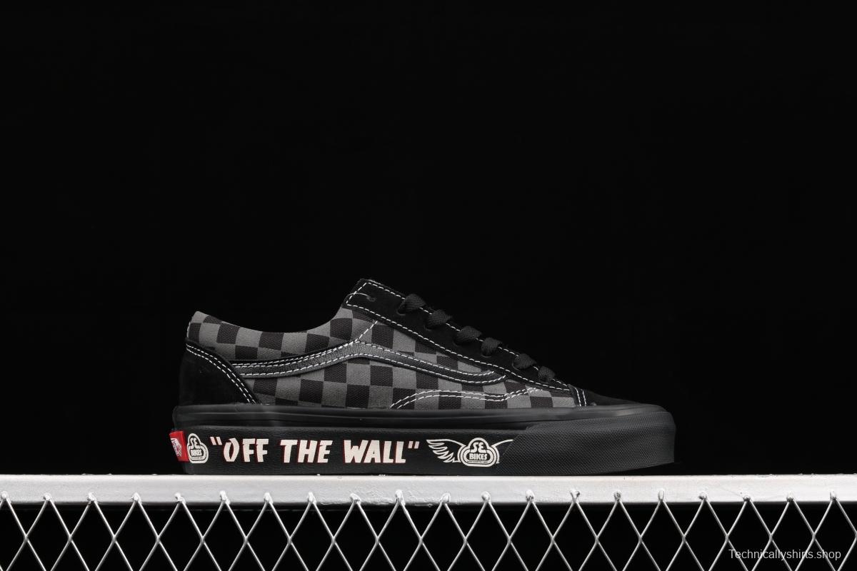 Vans X Se Bilkes Style 36 joint black low-top casual board shoes VN0A54F64YT