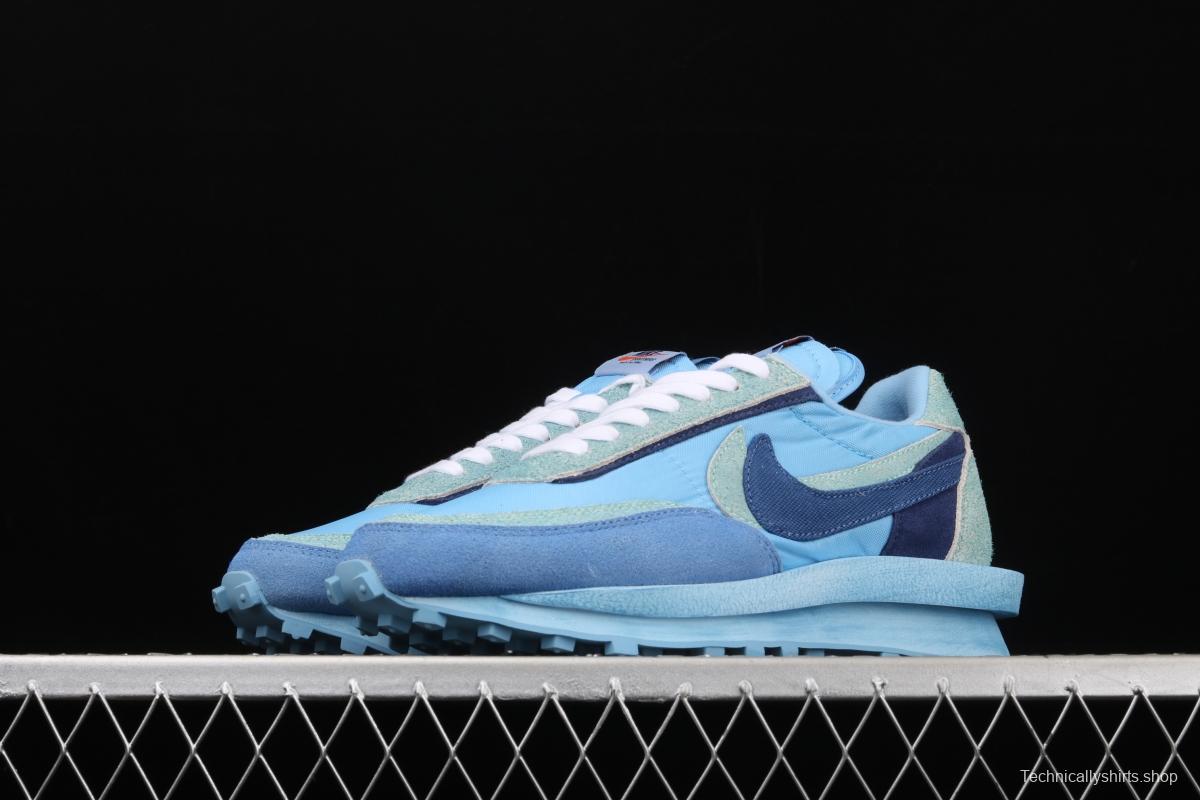 Sacai x NIKE LDV Waffle co-named overlapping design avant-garde waffle deformable leisure jogging shoes BV0073-401