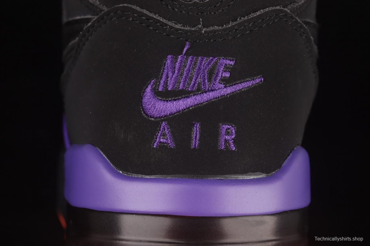 NIKE Air Flight 89 black and purple air cushion basketball shoes CU4838-001