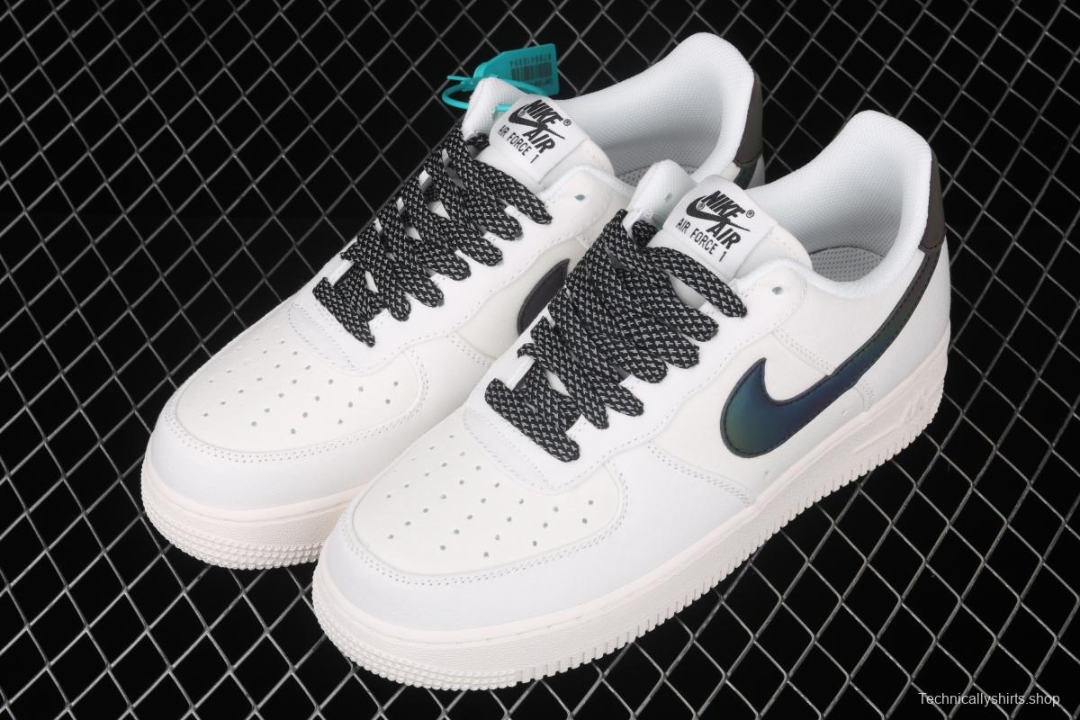 NIKE Air Force 1107canvas 3M reflective laser low-top casual board shoes 315122-104