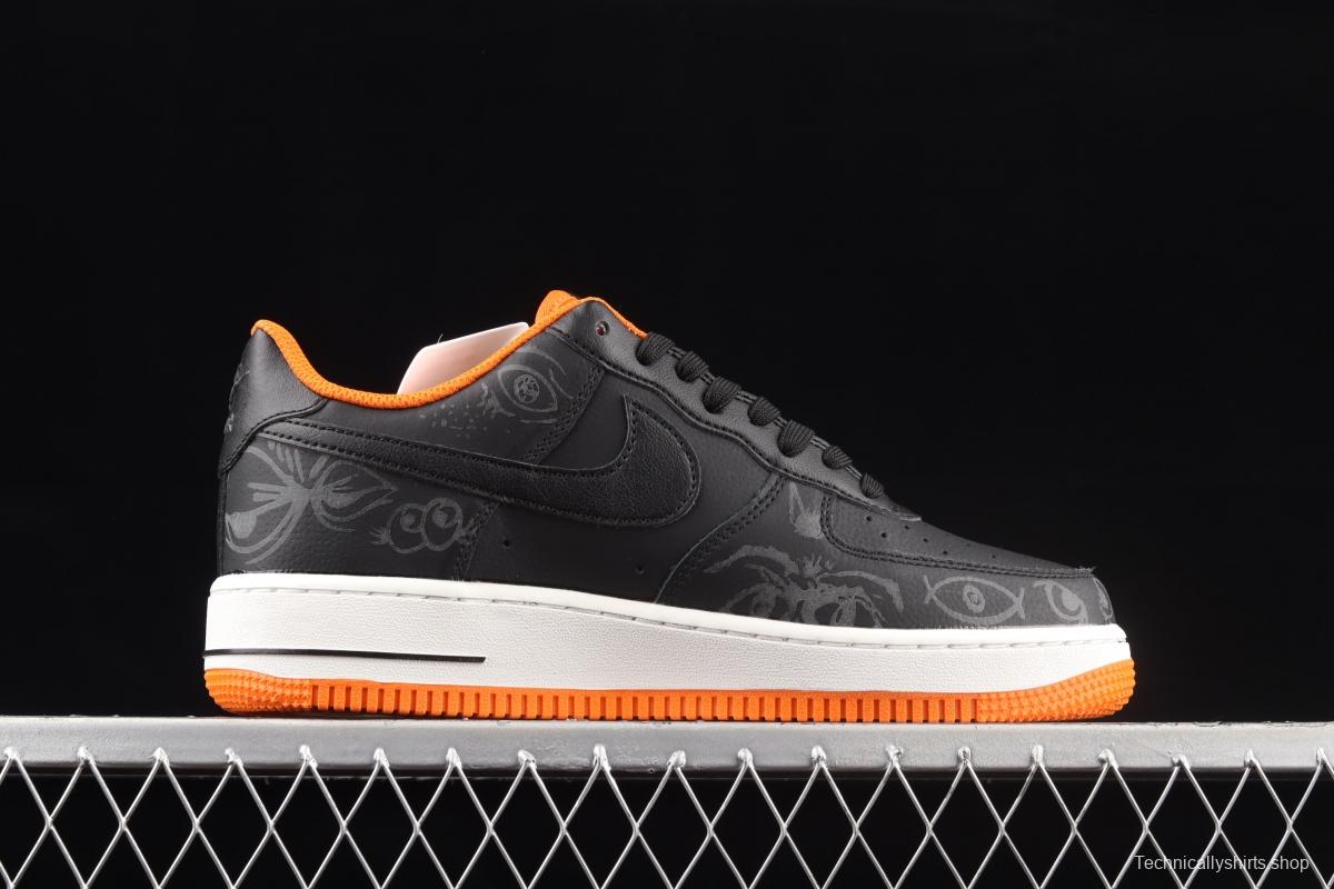 NIKE Air Force 11607 Skeleton QS Halloween theme limited casual board shoes DC8891-001