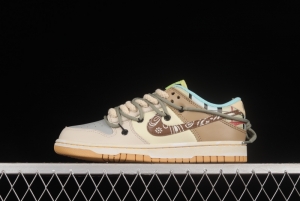 NIKE DUNK Low SE Free .99 Cashew Flower SB Buckle Shredded Backboard Fashion Casual Sneakers DH0952-001