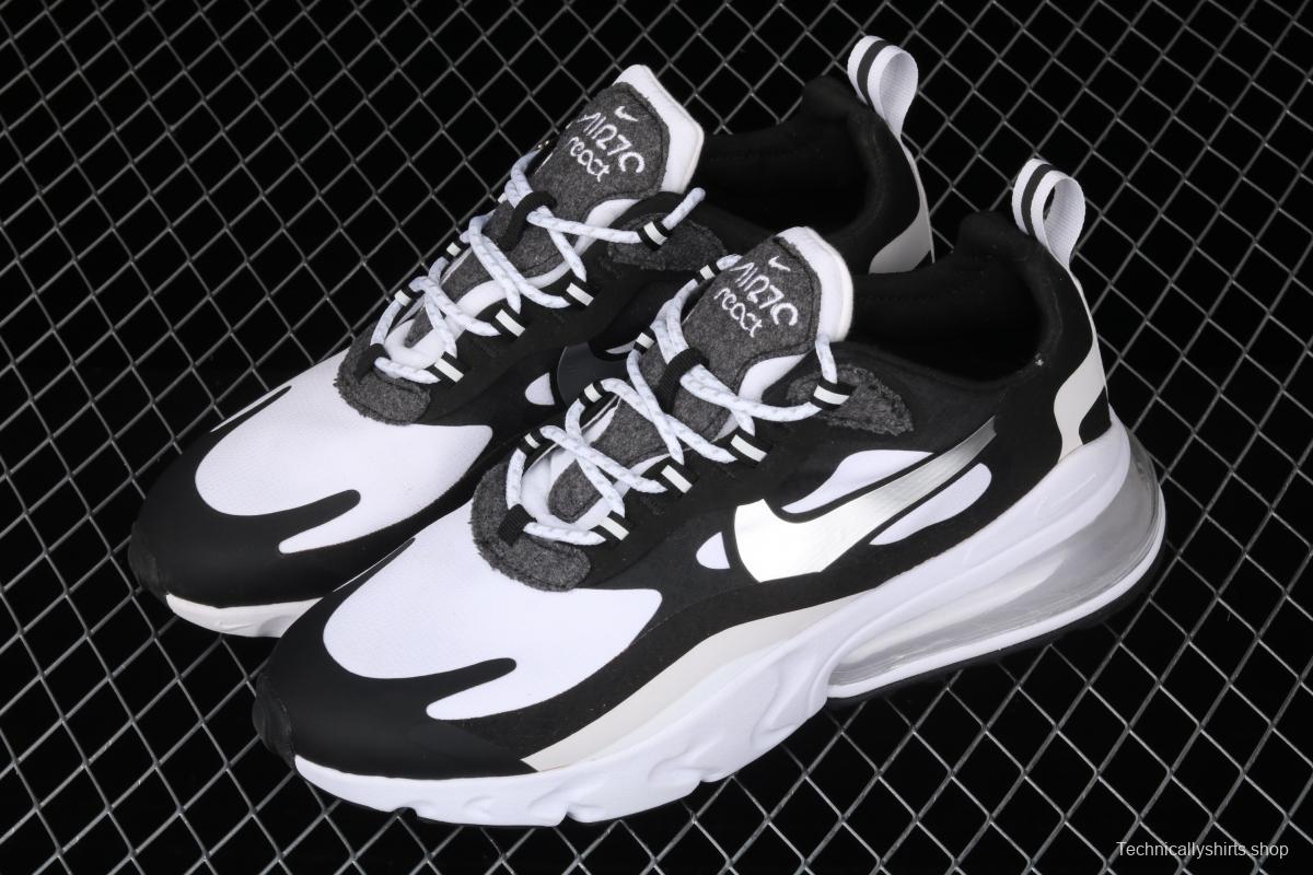 NIKE Air Max 270React new high frequency mesh hollowing out function half-palm air cushion running shoes CQ4805-101,