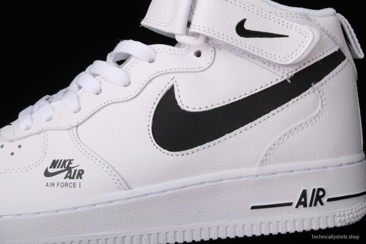 NIKE Air Force 1 Mid Premium ShAdidasow grey all-white side Logo3M reflective board shoes CV3039-108