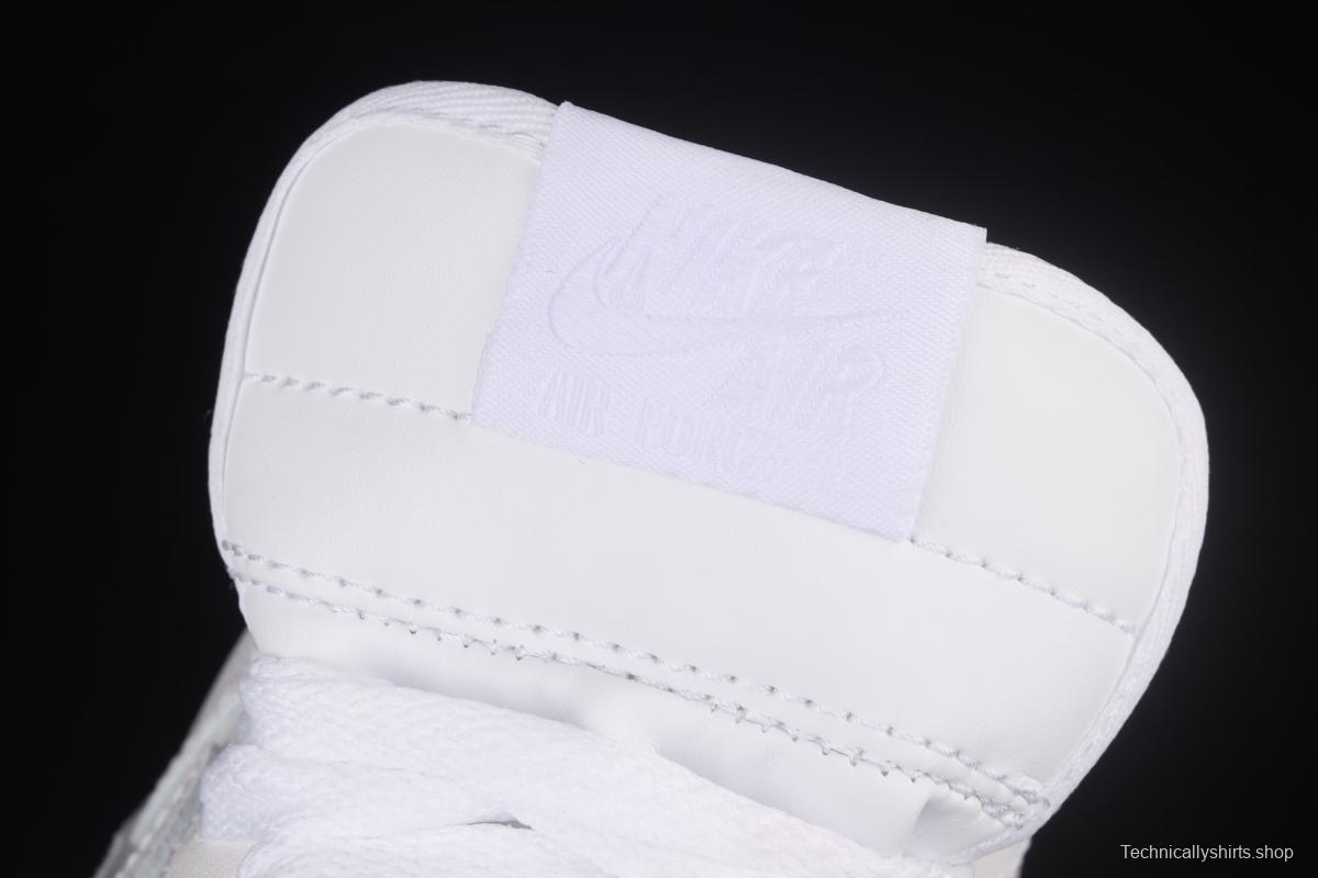 NIKE Air Force 1o07 Low raw rubber all-white low-top casual board shoes DJ2739-100