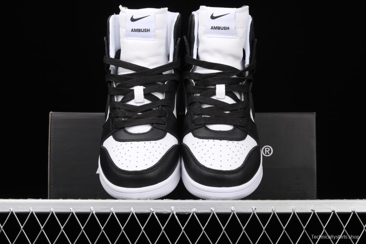 Ambush x NIKE DUNK High Black Wu Yifan Deng Ziqi same black and white high top casual board shoes CU7544-001