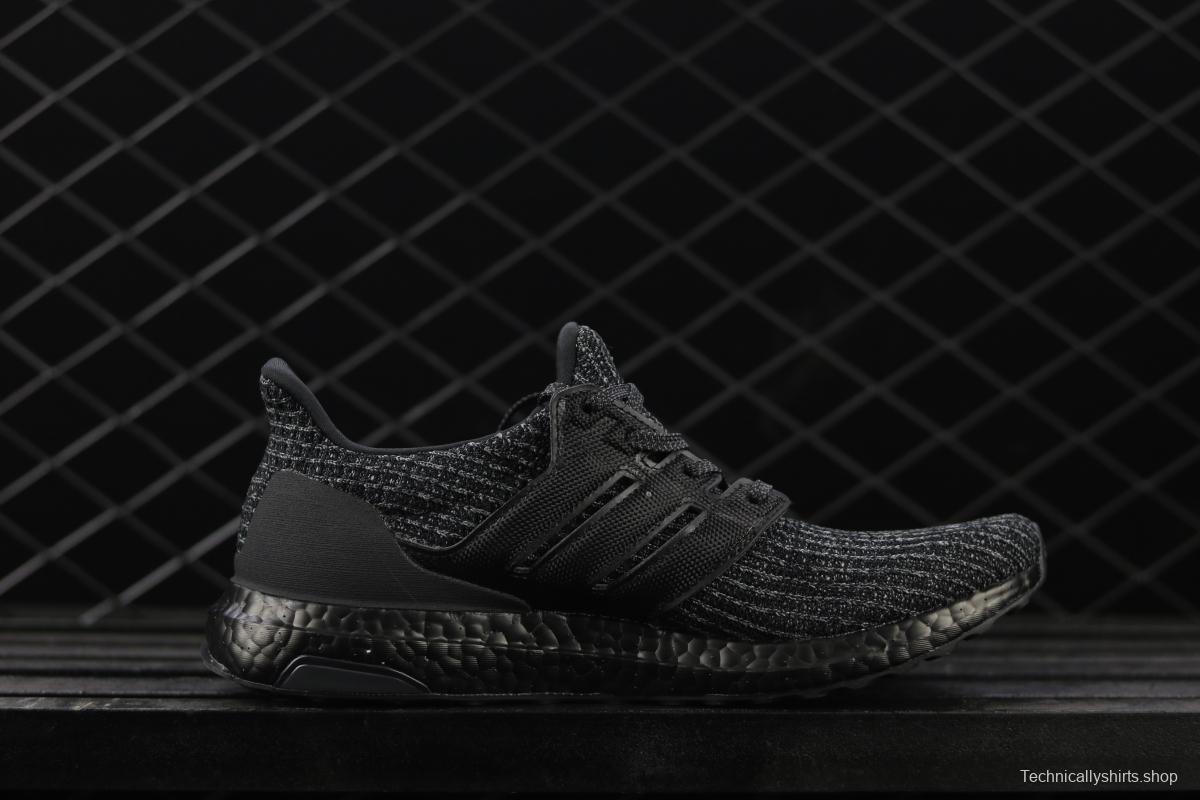 Adidas Ultra Boost 4.0BB6171 fourth generation knitted striped gray-black UB