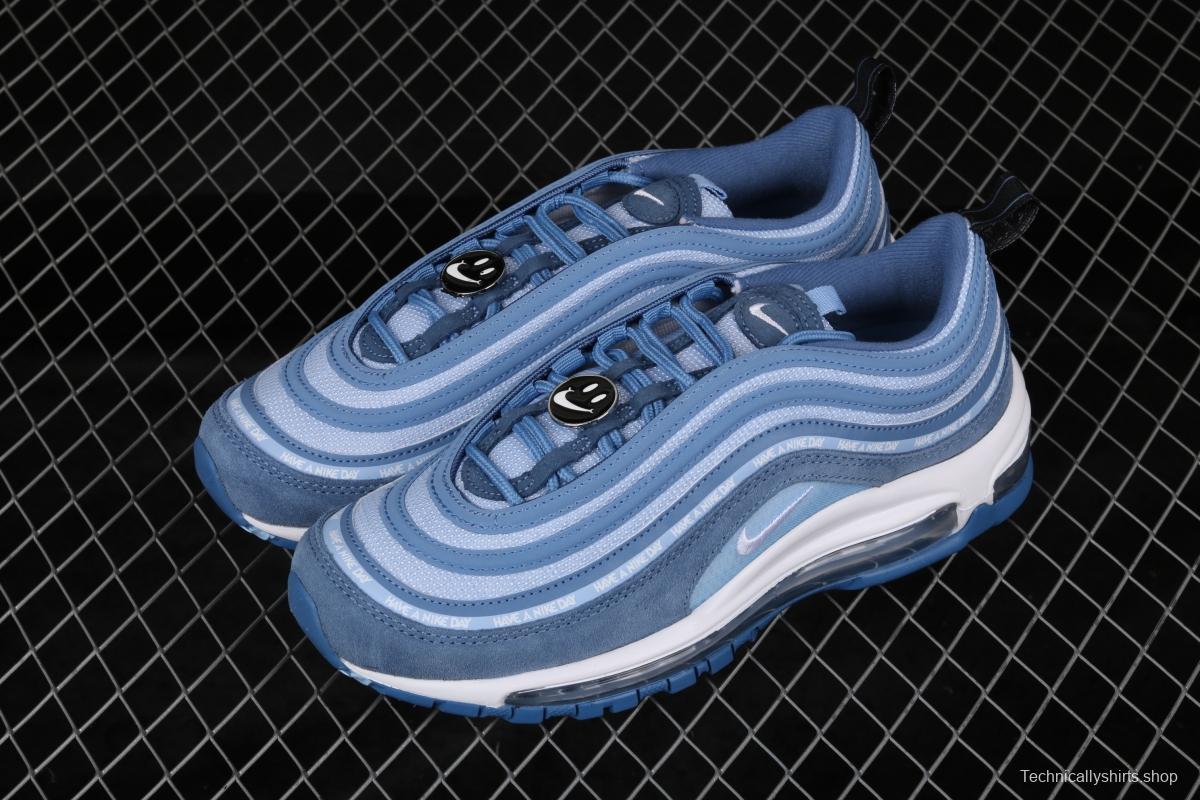 NIKE Air Max 97 ND Lake Blue Suede Air cushion running shoes BQ7565-400