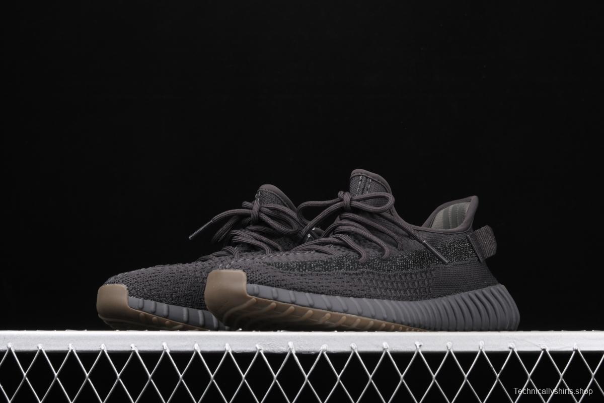 Adidas Yeezy Boost 350V2 Cinder FY4176 Darth Coconut 350 second generation hollowed-out side full of star cinder color matching