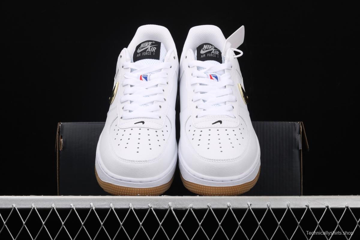 NIKE Air Force 1 Low NBA Pack Black and White Raw Rubber low Band Leisure Sports Board shoes CT2298-100