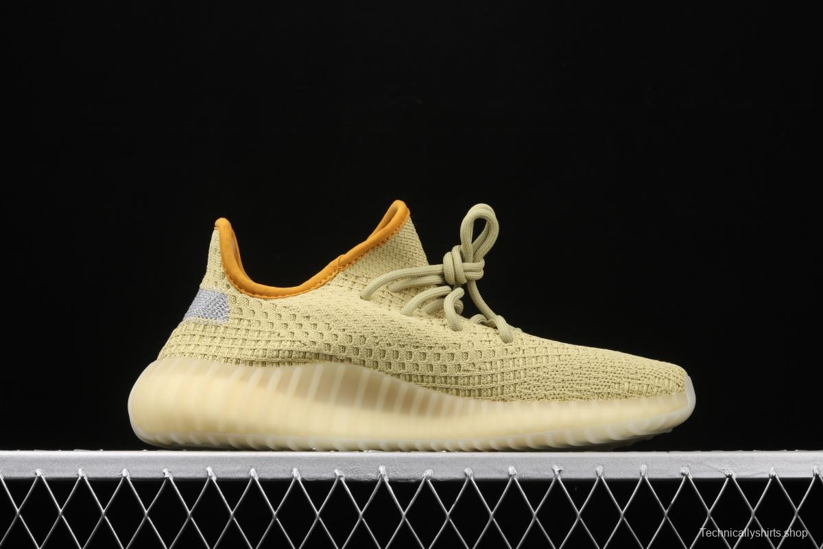 Adidas Yeezy Boost 350V2 Marsh FX9034 Darth coconut 3502nd generation coconut banana yellow side is full of stars