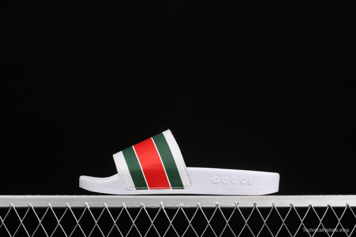 Gucci summer trend couple casual slippers white, green and red