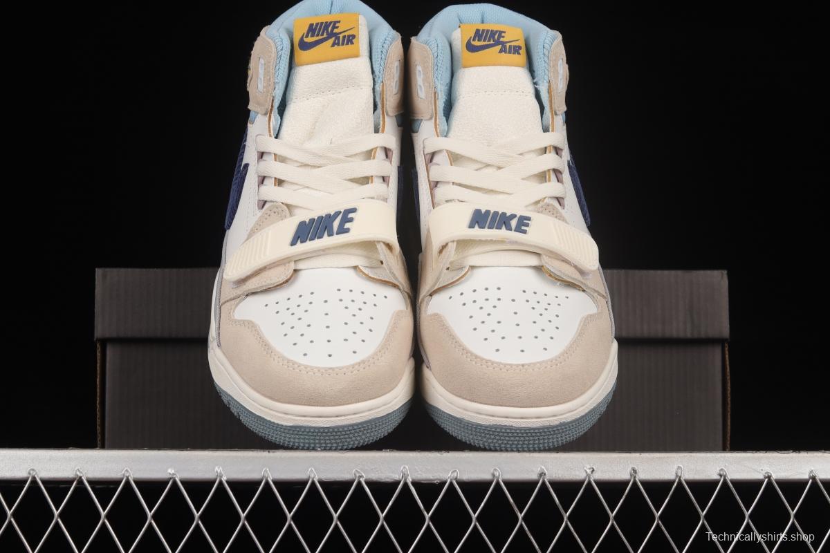 Air Jordan Legacy 312 First Layer Quality Beige Blue Color Matching Velcro Three-in-One Sneakers DQ5347-141