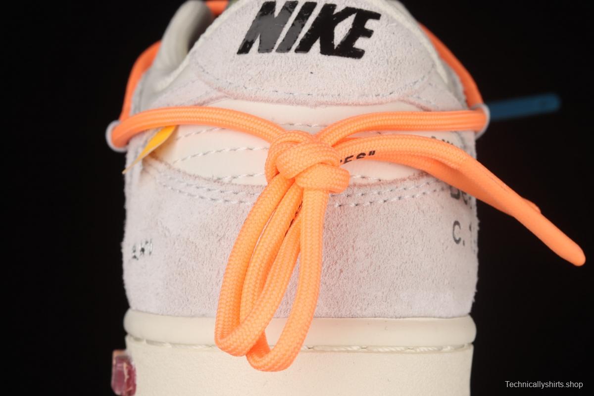 OFF-White x NIKE DUNK Low OW suede SB buckle rebound fashion casual board shoes DJ0950-119