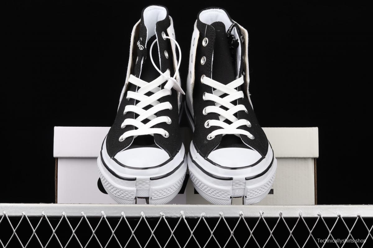 Converse x Feng Chen Wang 2in1 Chuck 70 deconstruct and reshape the joint style high top casual board shoes 169839C