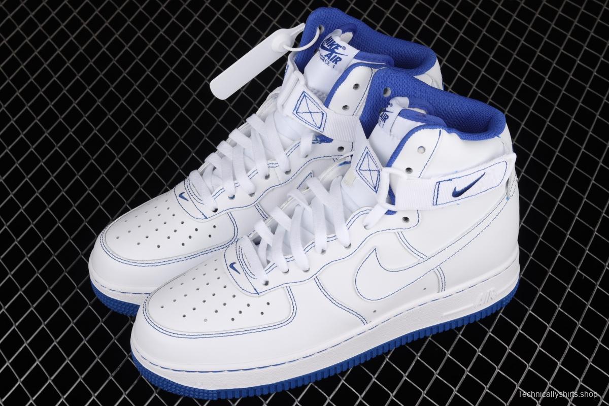 NIKE Air Force 1 High'07 white and blue high top casual board shoes CV1753-101