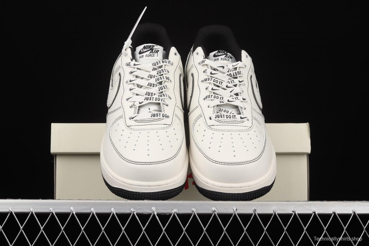 Stussy x NIKE Air Force 1 Low Stussi co-named rice black reflective low-top casual board shoes UN1635-702