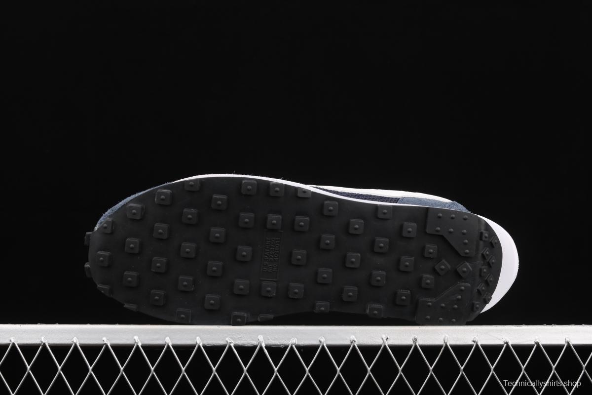 Fragment Design x Sacai x NIKE LDWaffle co-named overlapping design avant-garde waffle deformable leisure jogging shoes DH2684-400