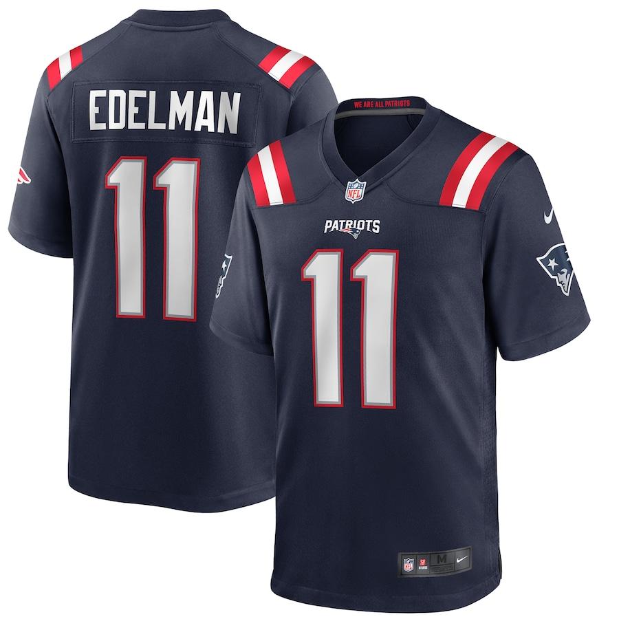 Men's Julian Edelman Navy Player Limited Team Jersey