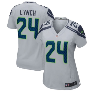 Women's Marshawn Lynch Gray Player Limited Team Jersey