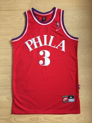 Men's Allen Iverson Red Retro Classic Team Jersey