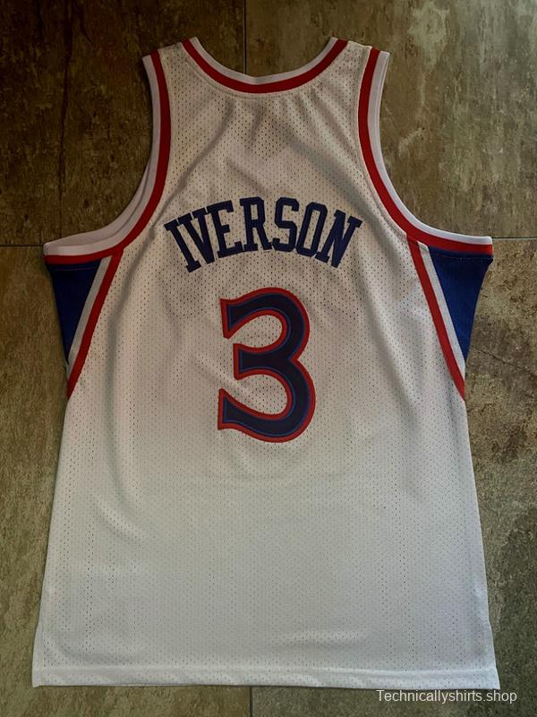 Men's Allen Iverson White Retro Classic Team Jersey