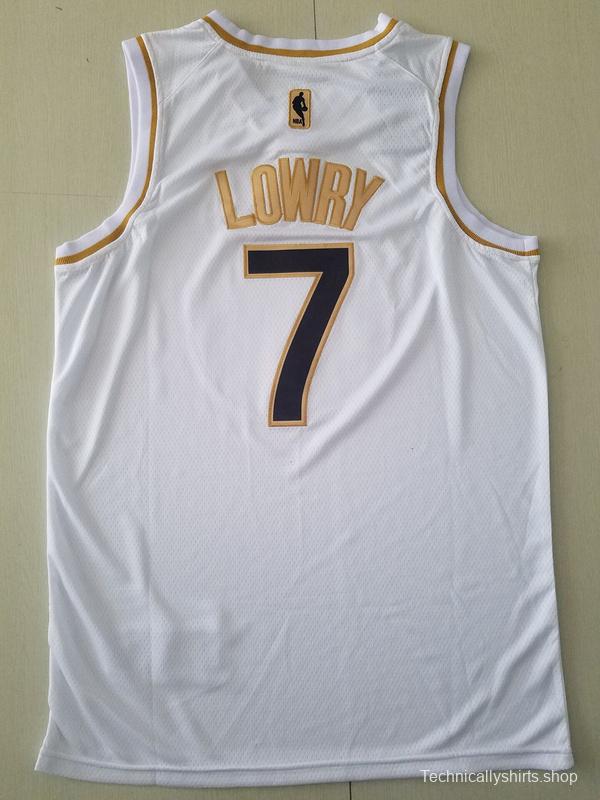 Kyle Lowry 7 White Golden Edition Jersey