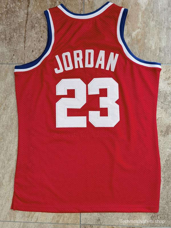 Men's Michael Jordan Red Retro Classic Team Jersey